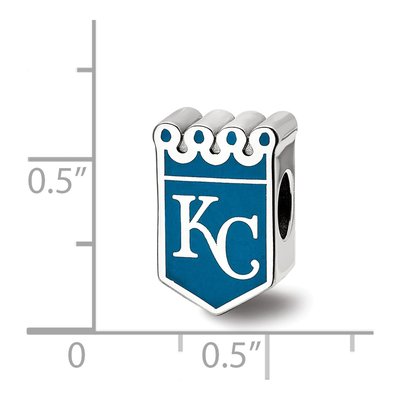 Kansas City Royals Sterling Silver KC Enamel Bead – view 4