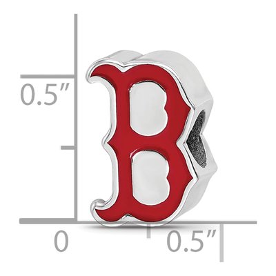 Boston Red Sox Sterling Silver Enamel Bead – view 4