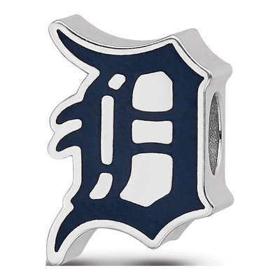 Detroit Tigers Sterling Silver Enamel Bead