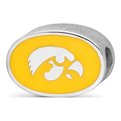 University of Iowa Sterling Silver Hawk Bead