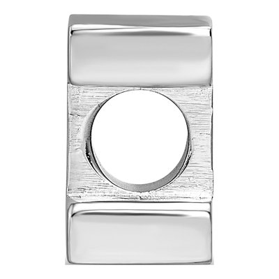 University of Illinois Sterling Silver Letter I Enameled Bead – view 3