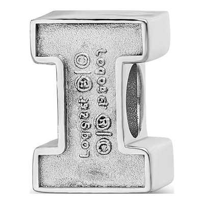 University of Illinois Sterling Silver Letter I Enameled Bead – view 6