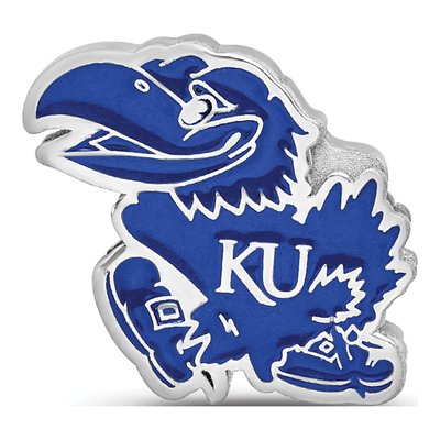 University of Kansas Sterling Silver Jayhawk Bead – view 5