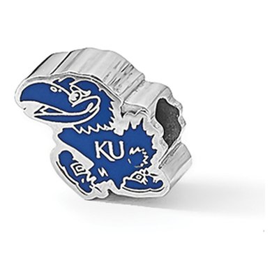 University of Kansas Sterling Silver Jayhawk Bead – view 7