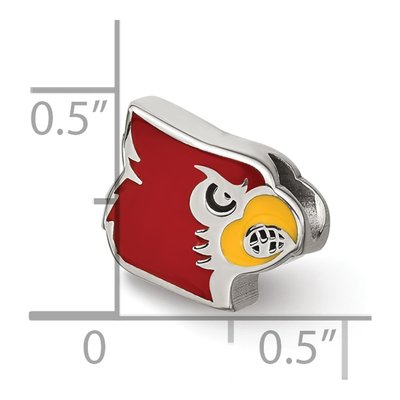 University of Louisville Sterling Silver Cardinal Bead – view 4