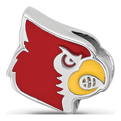 University of Louisville Sterling Silver Cardinal Bead