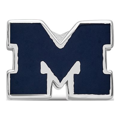 University of Michigan Sterling Silver Letter M Bead – view 4