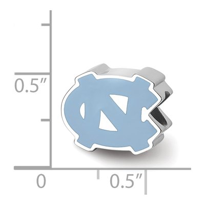 University of North Carolina Sterling Silver UNC Tar Heels Enameled Bead – view 4