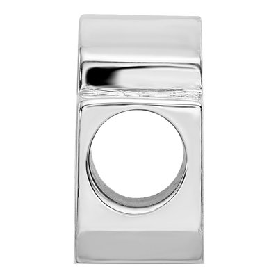 University of Oklahoma Sterling Silver O-U 1-sided Enameled Bead – view 3