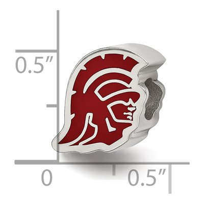 South Carolina State University Sterling Silver USC Trojan Head Bead – view 3