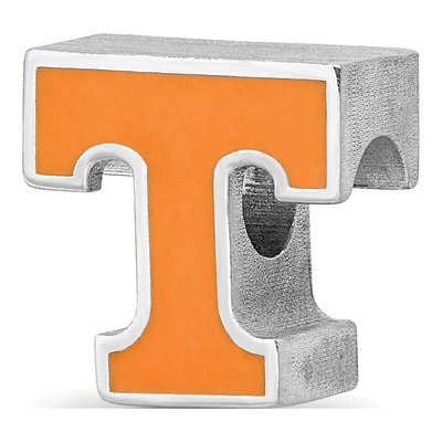 University of Tennessee Sterling Silver Letter T Bead