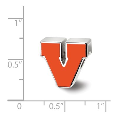 University of Virginia Sterling Silver Block Bead – view 3