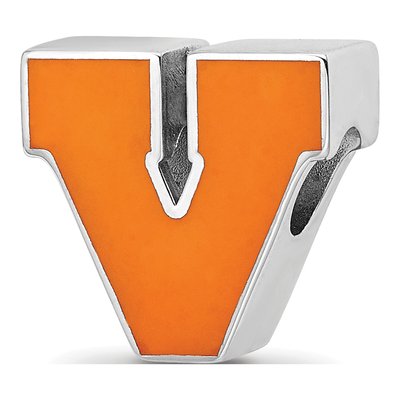 University of Virginia Sterling Silver Block Bead