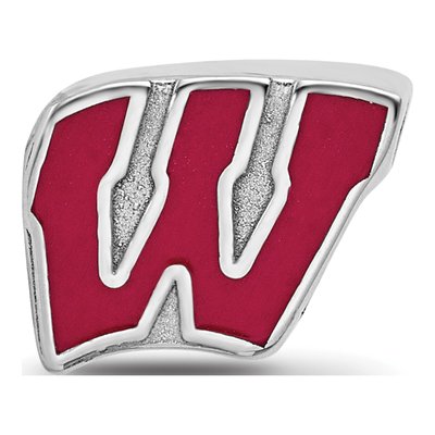 University of Wisconsin Sterling Silver Letter W Bead – view 5