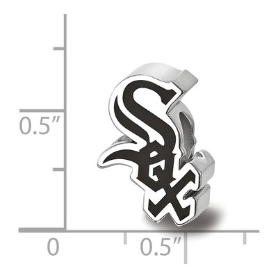 Chicago White Sox Sterling Silver Enameled Bead – view 4
