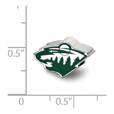 Minnesota Wild Sterling Silver Enameled Bead – view 4