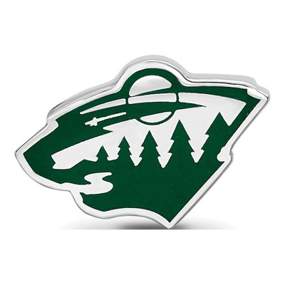 Minnesota Wild Sterling Silver Enameled Bead – view 5
