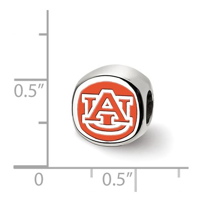 Auburn University Sterling Silver Enameled Double Bead – view 5