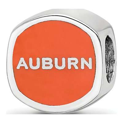 Auburn University Sterling Silver Enameled Double Bead – view 6