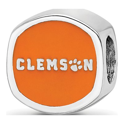 Clemson University Sterling Silver Tiger Paw Bead – view 5