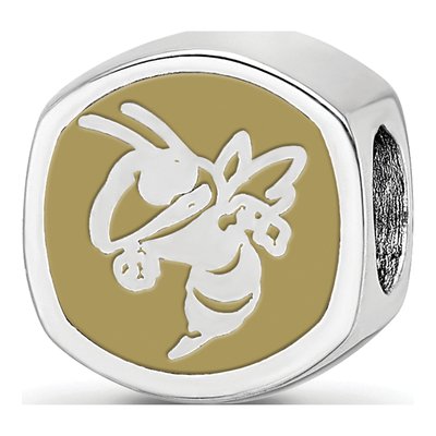 Georgia Institute of Technology Sterling Silver Tech Bead