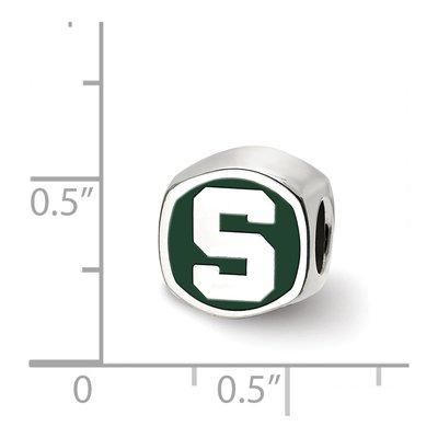 Michigan State University Sterling Silver Bead – view 5