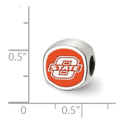 Oklahoma State University Sterling Silver Enameled Bead – view 5
