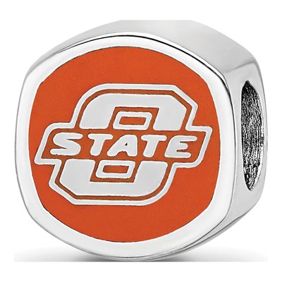Oklahoma State University Sterling Silver Enameled Bead – view 6