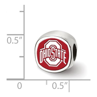 Ohio State University Sterling Silver Enameled Bead – view 4