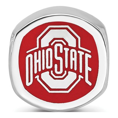 Ohio State University Sterling Silver Enameled Bead – view 5