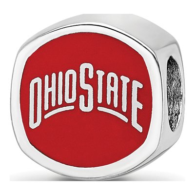 Ohio State University Sterling Silver Enameled Bead – view 6