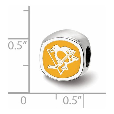 Pittsburgh Penguins Sterling Silver Enameled Double Bead – view 4