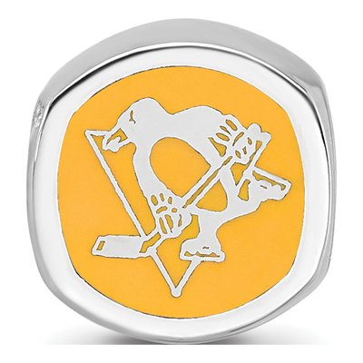 Pittsburgh Penguins Sterling Silver Enameled Double Bead – view 5
