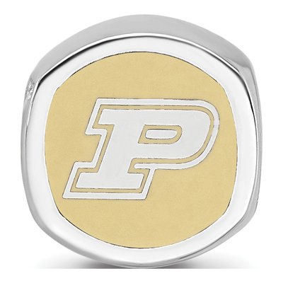 Purdue University Sterling Silver Double Enameled Bead – view 4