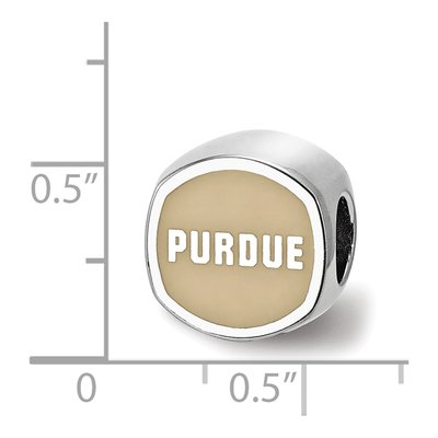 Purdue University Sterling Silver Double Enameled Bead – view 5