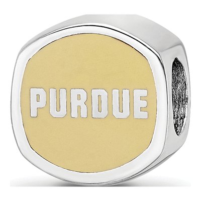 Purdue University Sterling Silver Double Enameled Bead – view 6