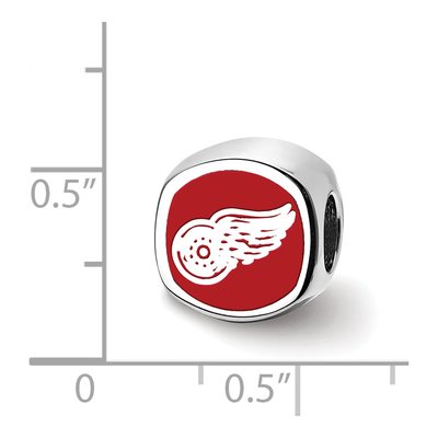 Detroit Red Wings Sterling Silver Double Enameled Bead – view 4