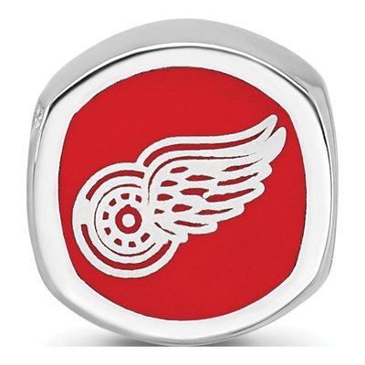 Detroit Red Wings Sterling Silver Double Enameled Bead – view 5