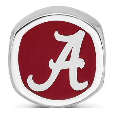 University of Alabama Sterling Silver Enameled Double Bead – view 4