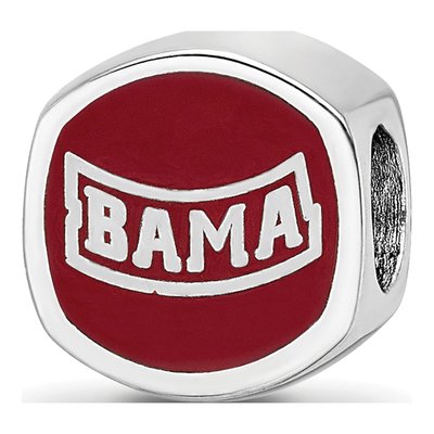 University of Alabama Sterling Silver Enameled Double Bead – view 5