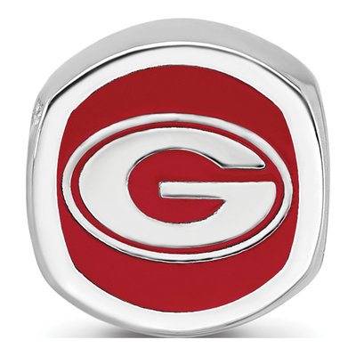 University of Georgia Sterling Silver Bulldogs Enameled Bead – view 4