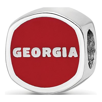 University of Georgia Sterling Silver Bulldogs Enameled Bead – view 6