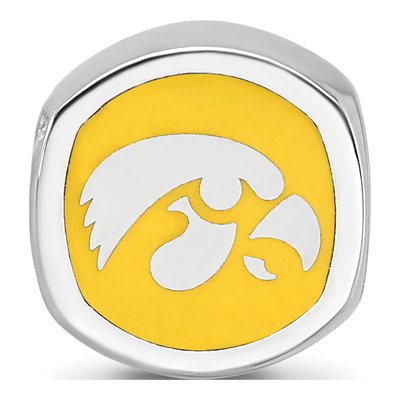 University of Iowa Sterling Silver Double Enameled Bead – view 4