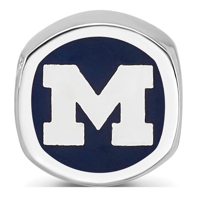 University of Michigan Sterling Silver Wolverines Bead – view 4
