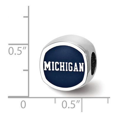 University of Michigan Sterling Silver Wolverines Bead – view 5