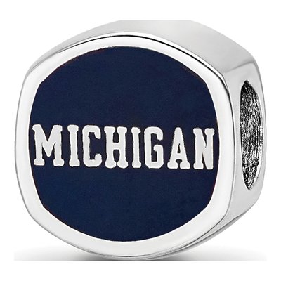 University of Michigan Sterling Silver Wolverines Bead – view 6
