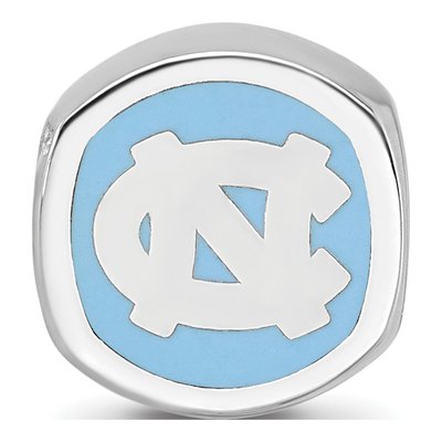University of North Carolina Sterling Silver Double Enameled Bead – view 4
