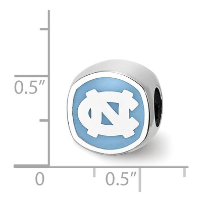 University of North Carolina Sterling Silver Double Enameled Bead – view 5