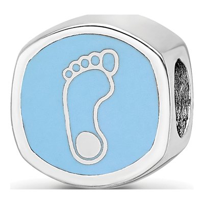 University of North Carolina Sterling Silver Double Enameled Bead – view 6