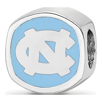 University of North Carolina Sterling Silver Double Enameled Bead